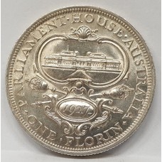 AUSTRALIA 1927 . FLORIN . COMMEMORATIVE PARLIAMENT HOUSE